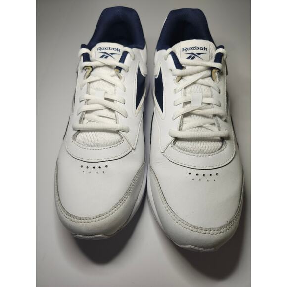 Reebok Men’s Walk Ultra 7 White Navy Sz 8.5 Leather Athletic Sneaker DMX Max main image 9